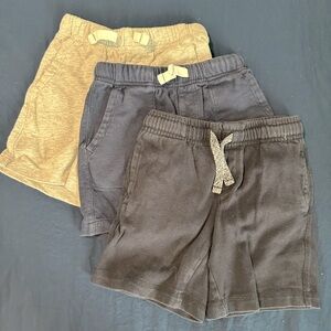 Kids Casual Shorts Set - Black, Gray, Tan